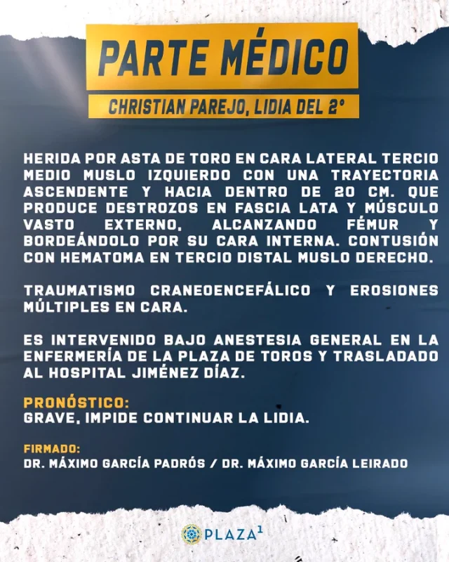 Parte Medico Christian Parejo