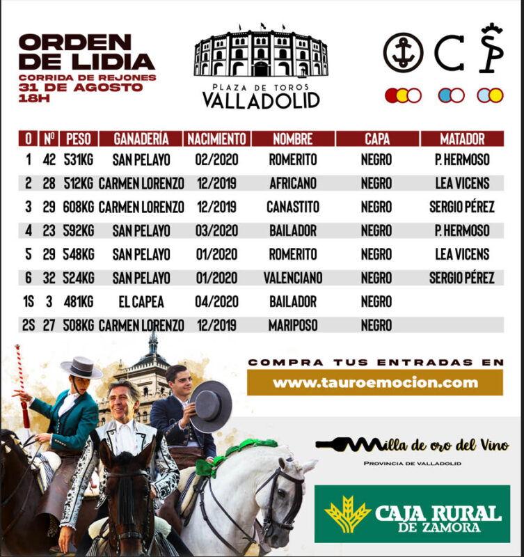 Orden De Lidia Valladolid